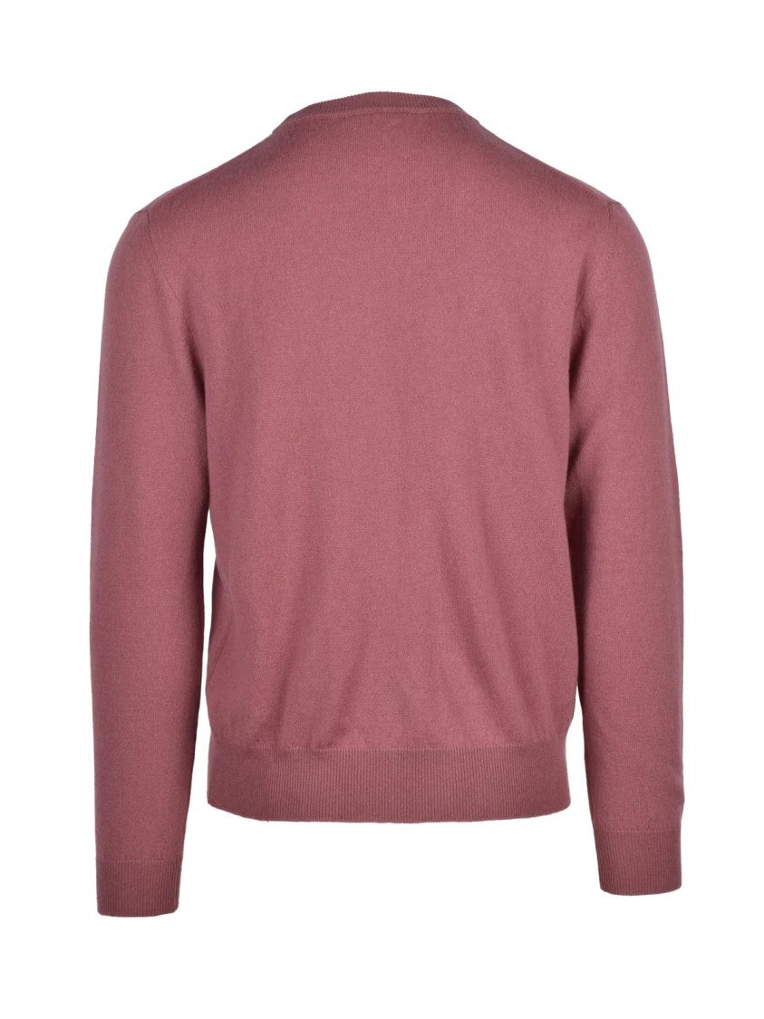 Daniele Fiesoli Old Rose Cashmere Crewneck Sweater