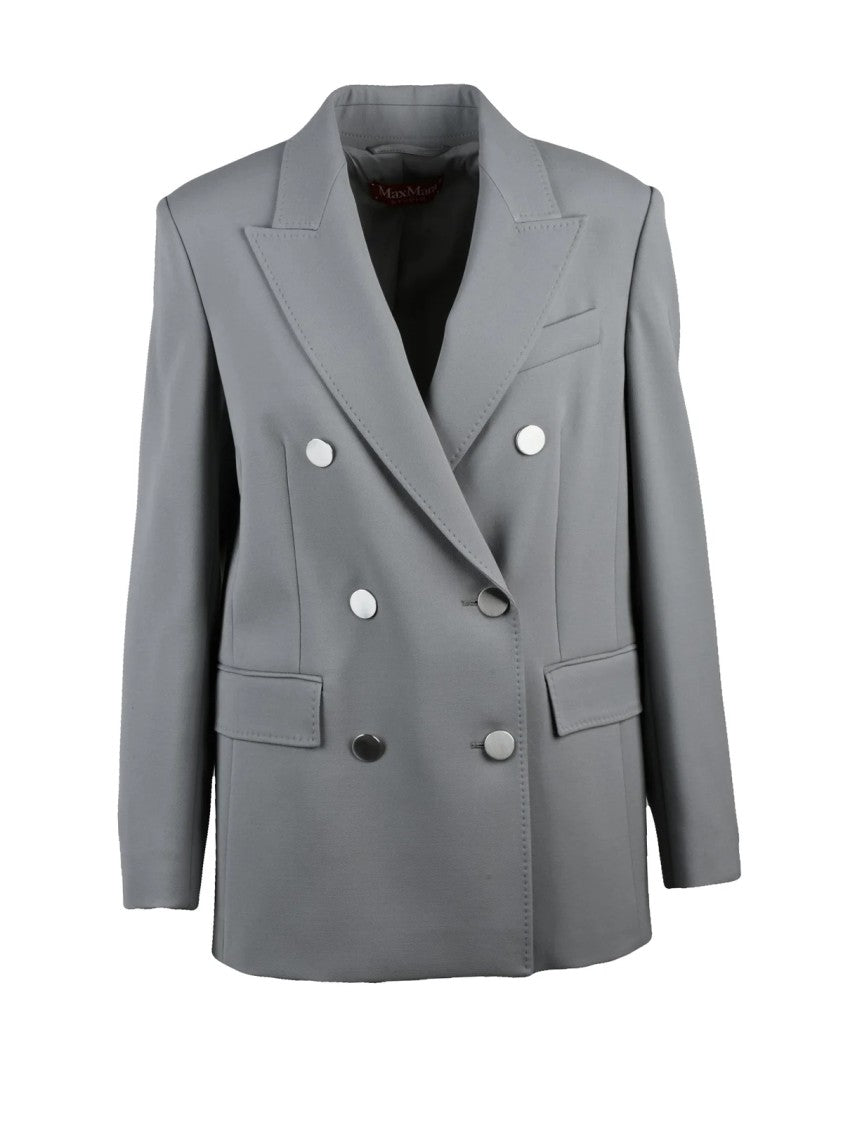 Max Mara Double-Breasted Edicola Jacket With Wide Lapels And Flap Pockets