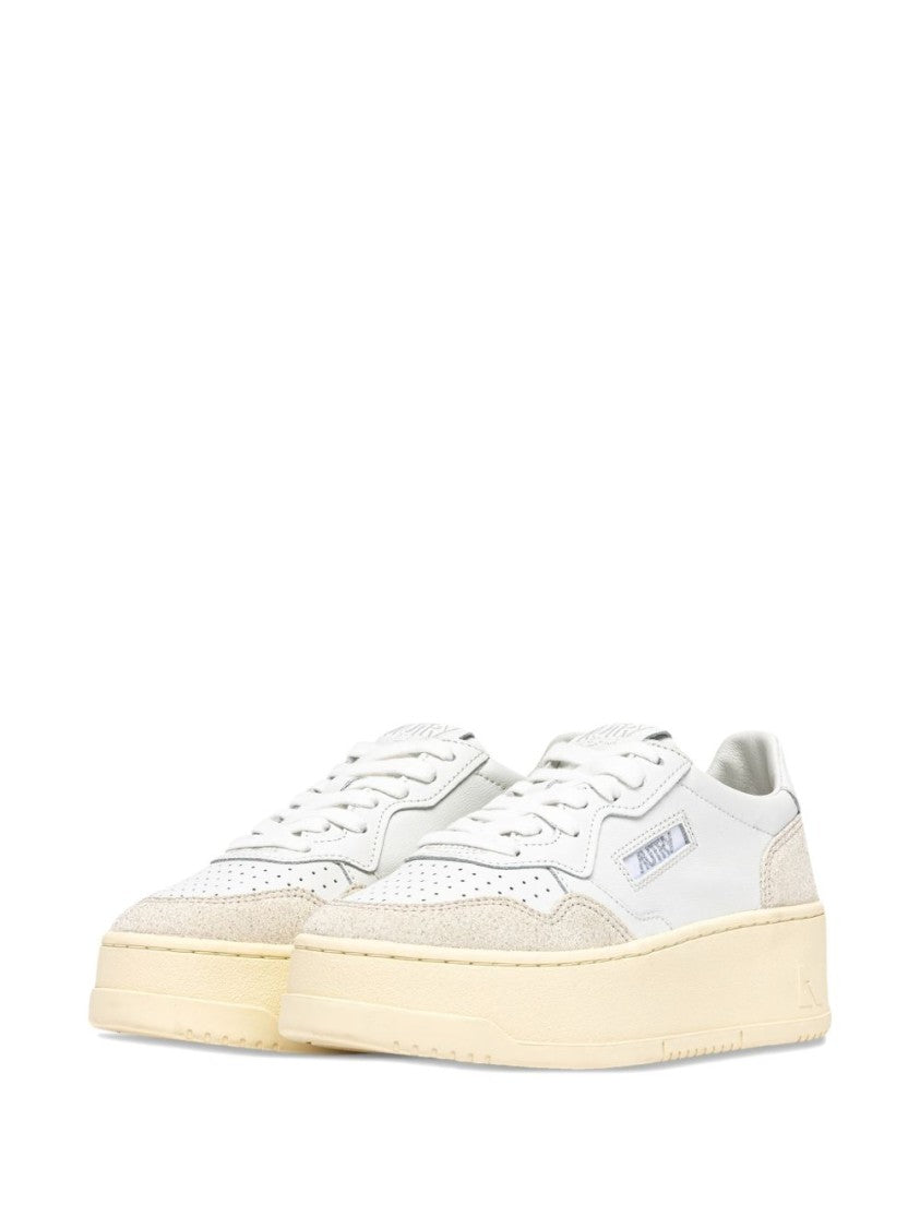 Autry Low-Top Leather Sneakers With Perforated Detailing