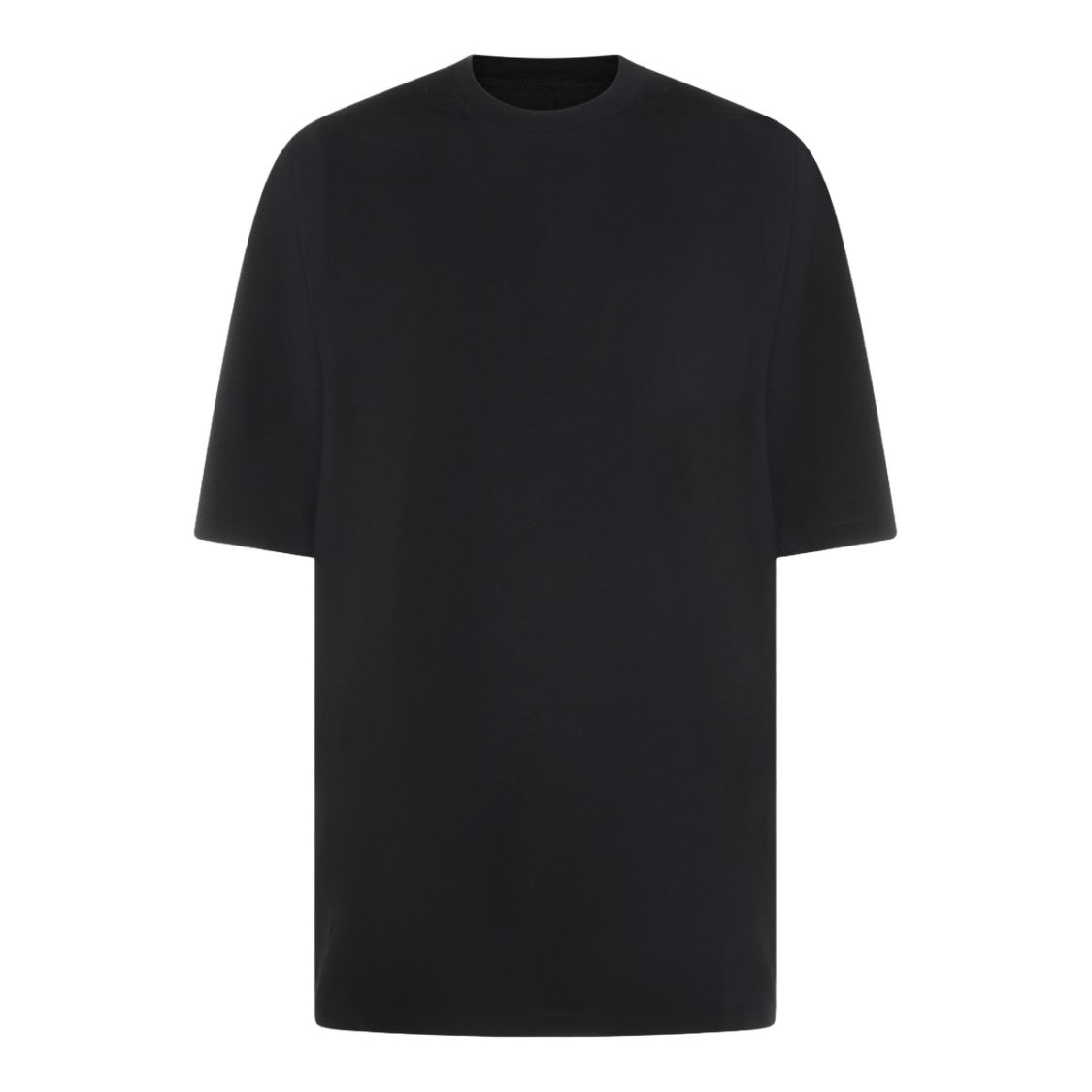 Rick Owens Relaxed Fit Black T-Shirt With Crew Neckline