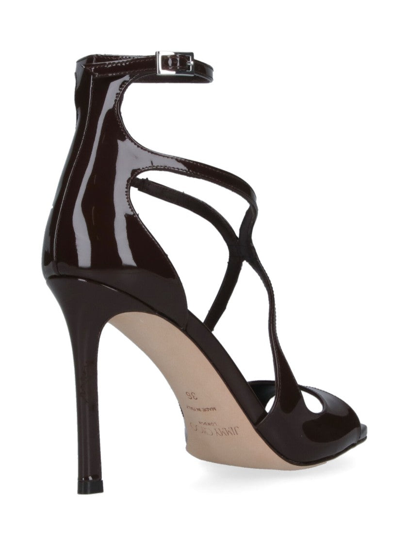 Jimmy Choo "Azia 95" Sandals – Brown