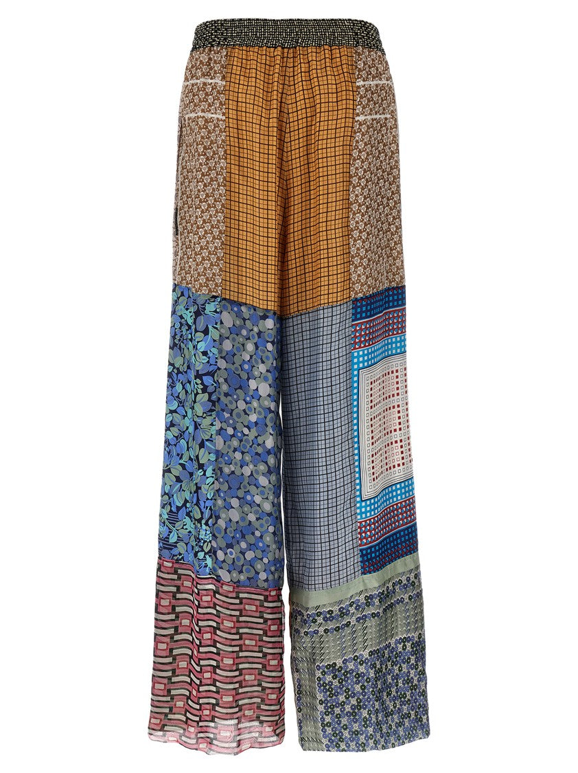 Marine Serre 'Regenerated Silk Scarves Drawstring' Pants