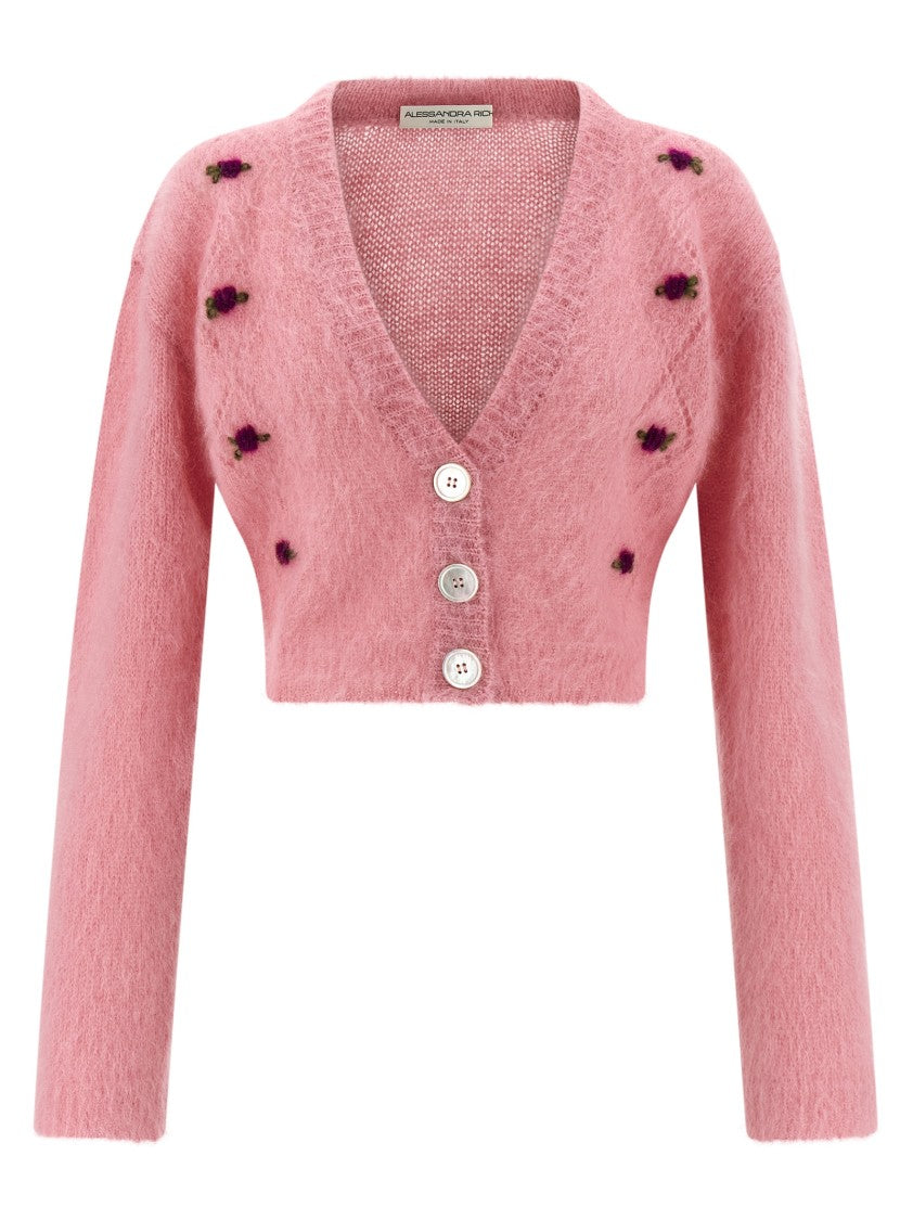 Alessandra Rich 'Carded Mohair' Cardigan