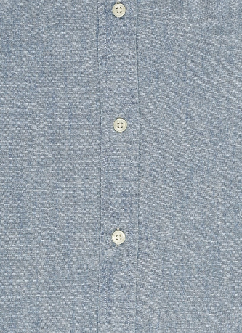 Polo Ralph Lauren Blue Pony Embroidered Slim-Fit Cotton Shirt