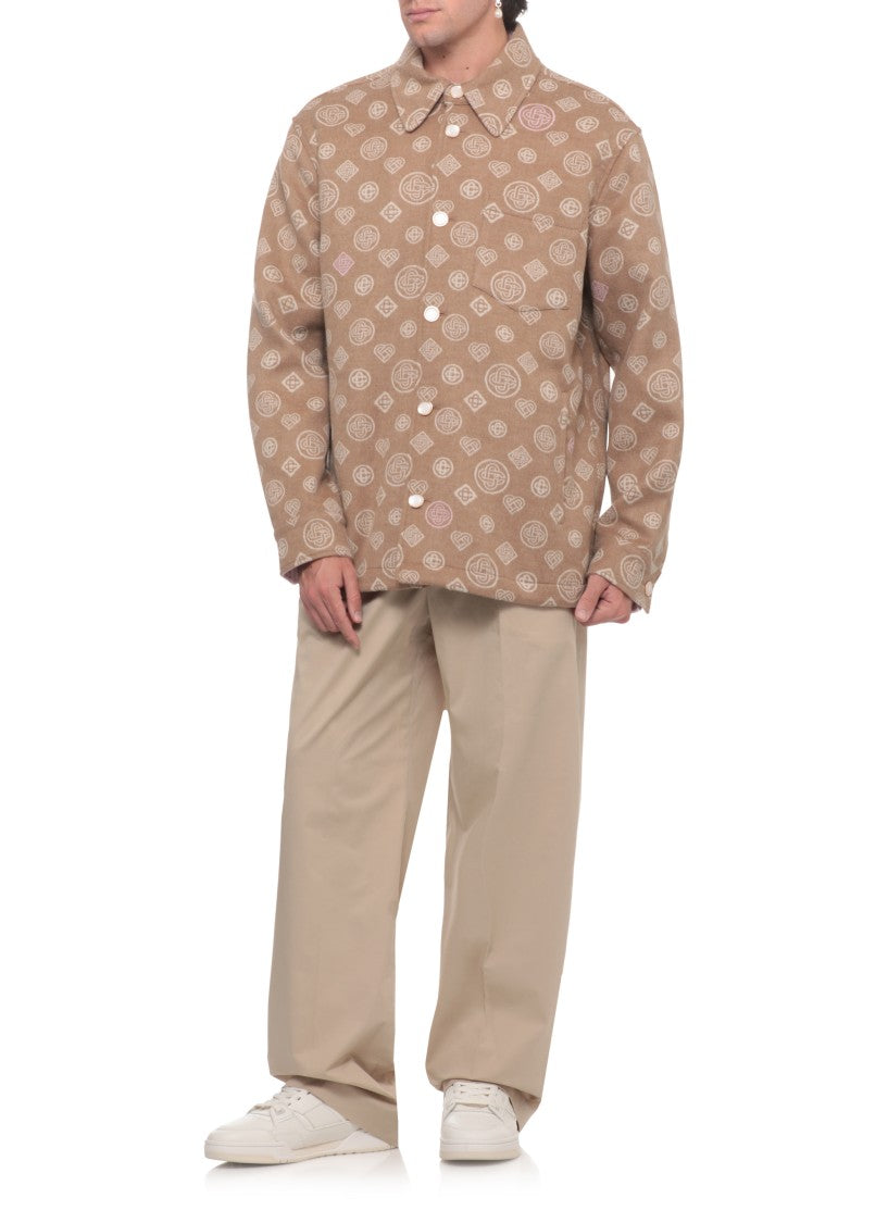 Casablanca Brown Monogram Wool Jacket
