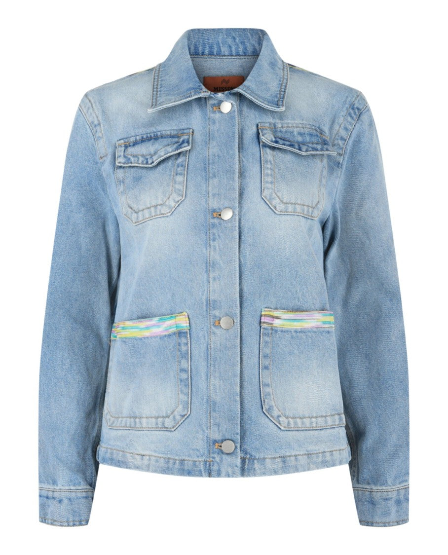 M Missoni Ombre Trim Denim Jacket