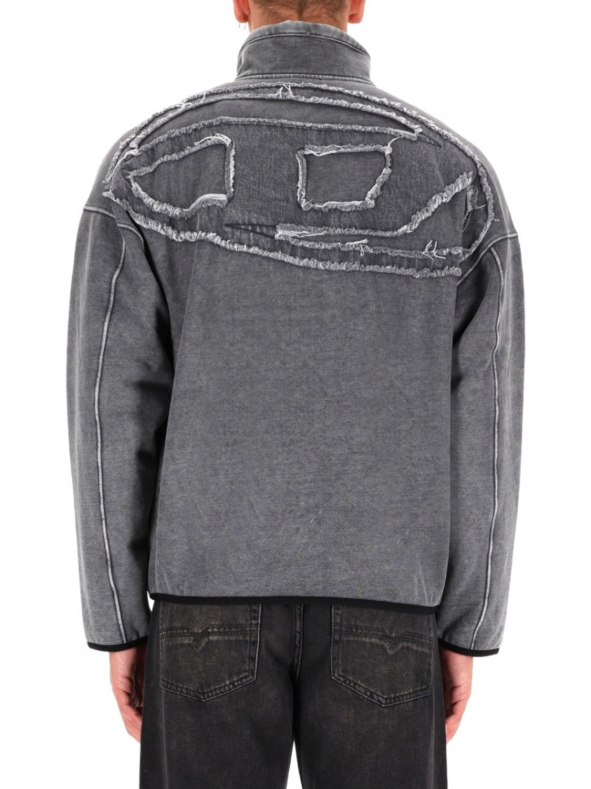 Diesel S-Baty-New Boxy High Collar Sweatshirt