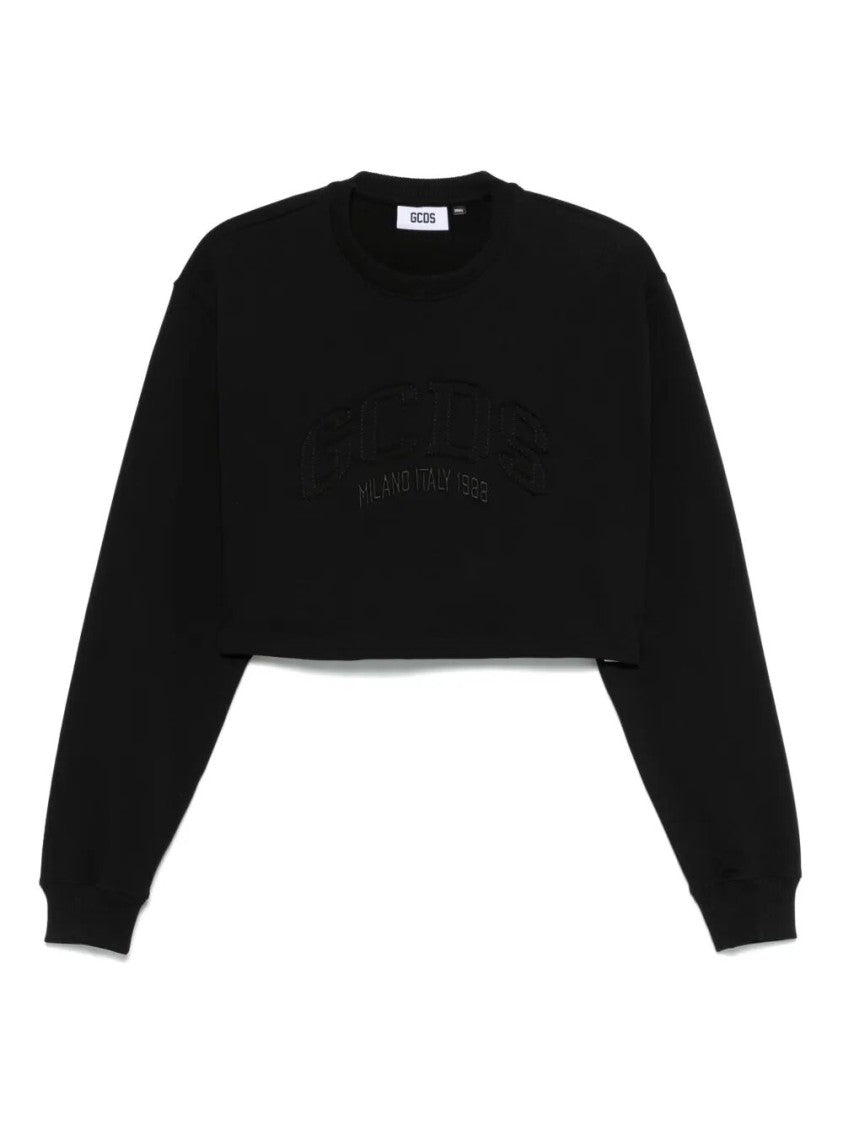 Gcds `Lounge Logo` Crop Crew-Neck Sweatshirt