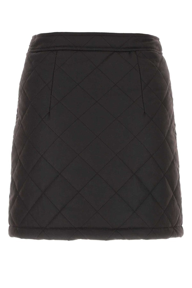 Burberry Dark Brow Cotton Mini Skirt