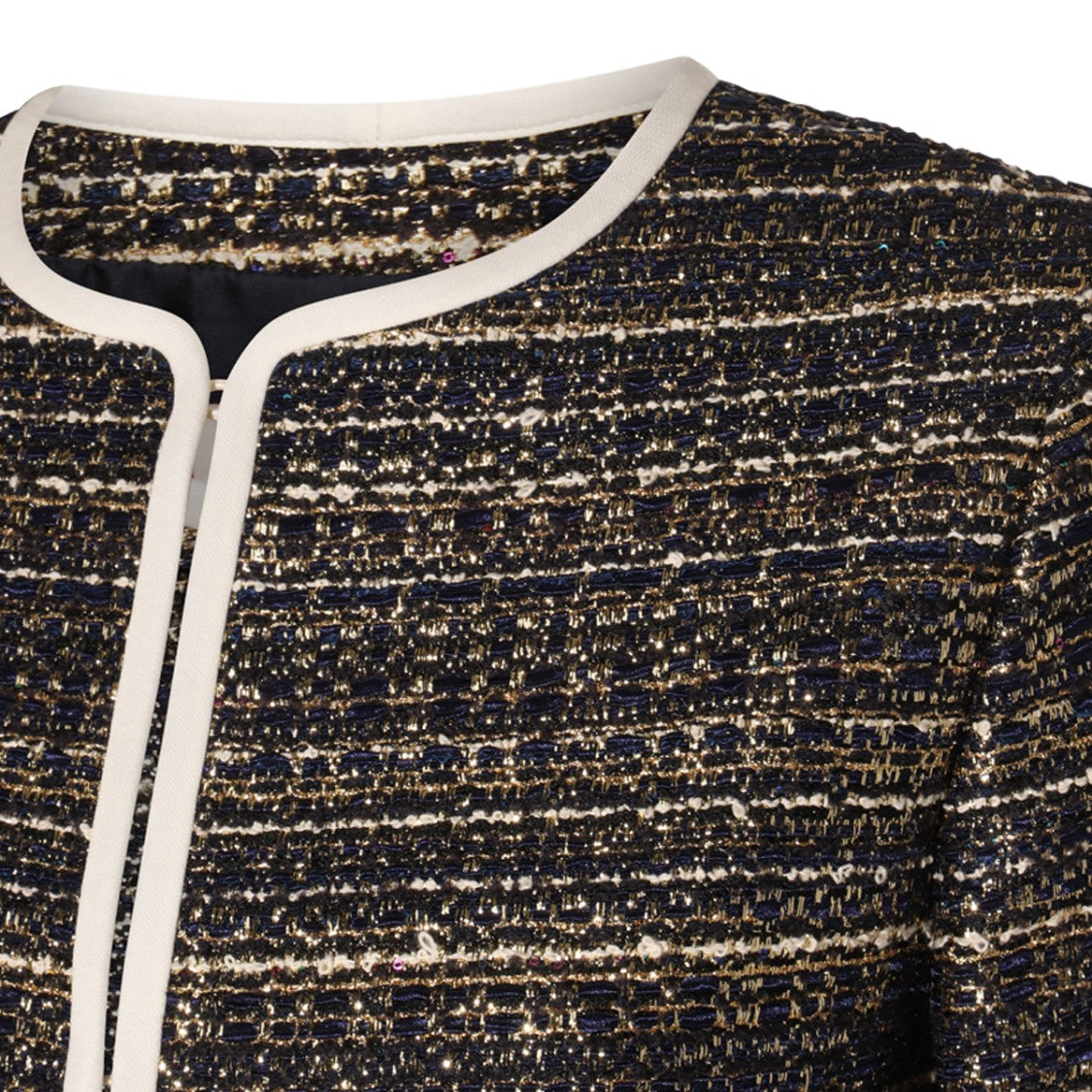 Valentino Tweed Cropped Line Blazer