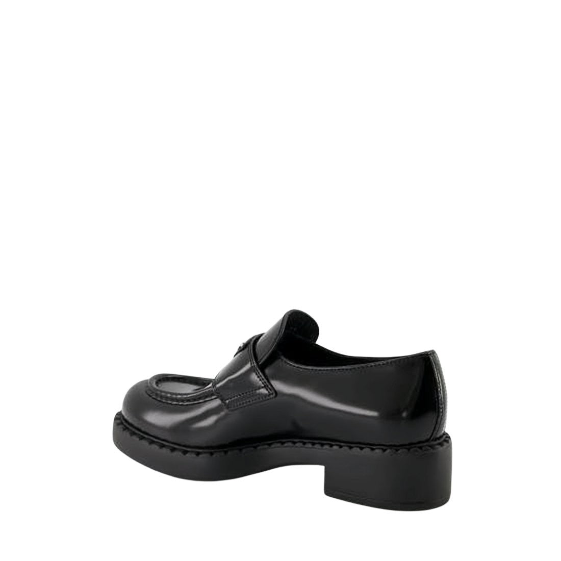 Prada Polished Lambskin Mule With Chunky Rubber Sole
