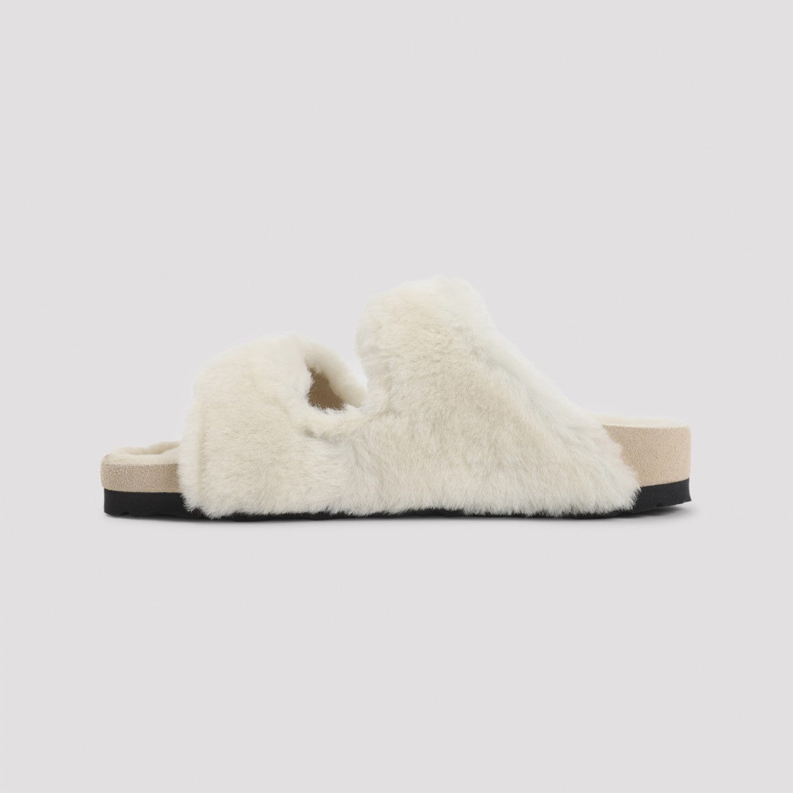 Birkenstock Soft Shearling Sandals With Adjustable Straps