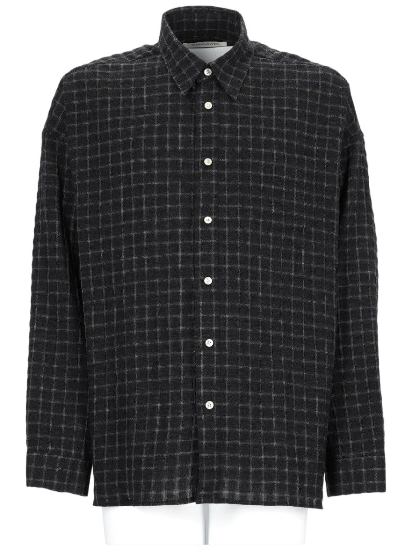 Sunflower Stable Relaxed-Fit Dark Checkered Shirt