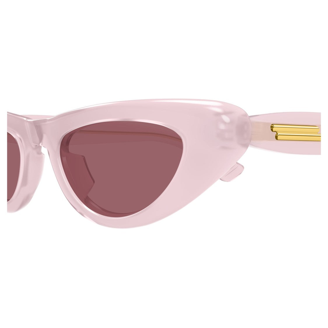Bottega Veneta Bv1450s Translucent Pale Pink Cat-Eye Sunglasses