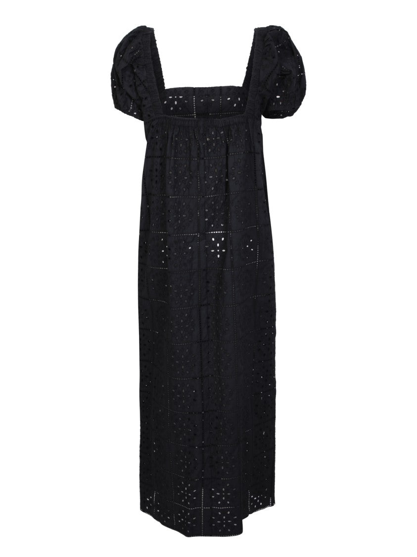 Ganni Black Organic Cotton Dress