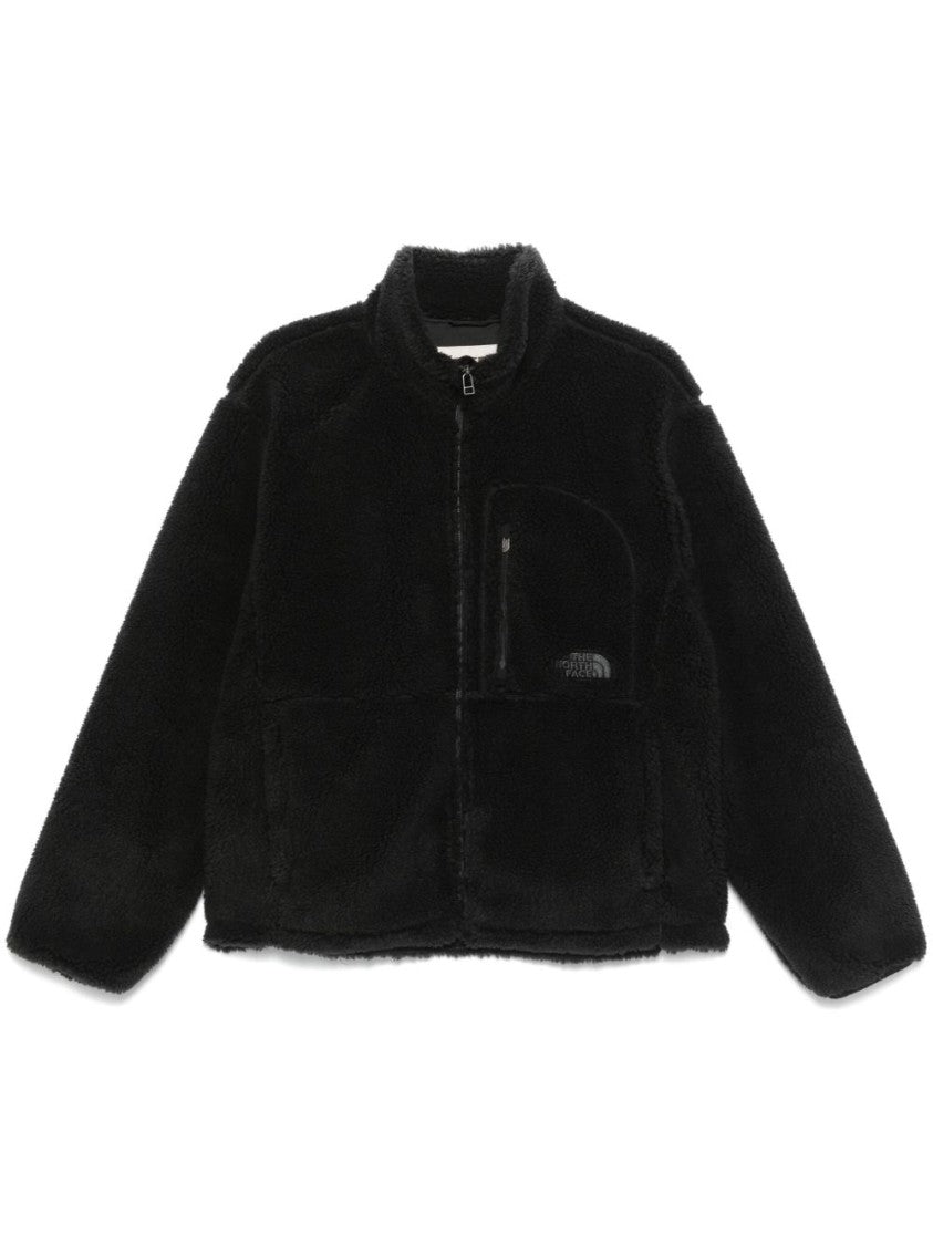 The North Face Plush High-Collar Black Fleece Jacket