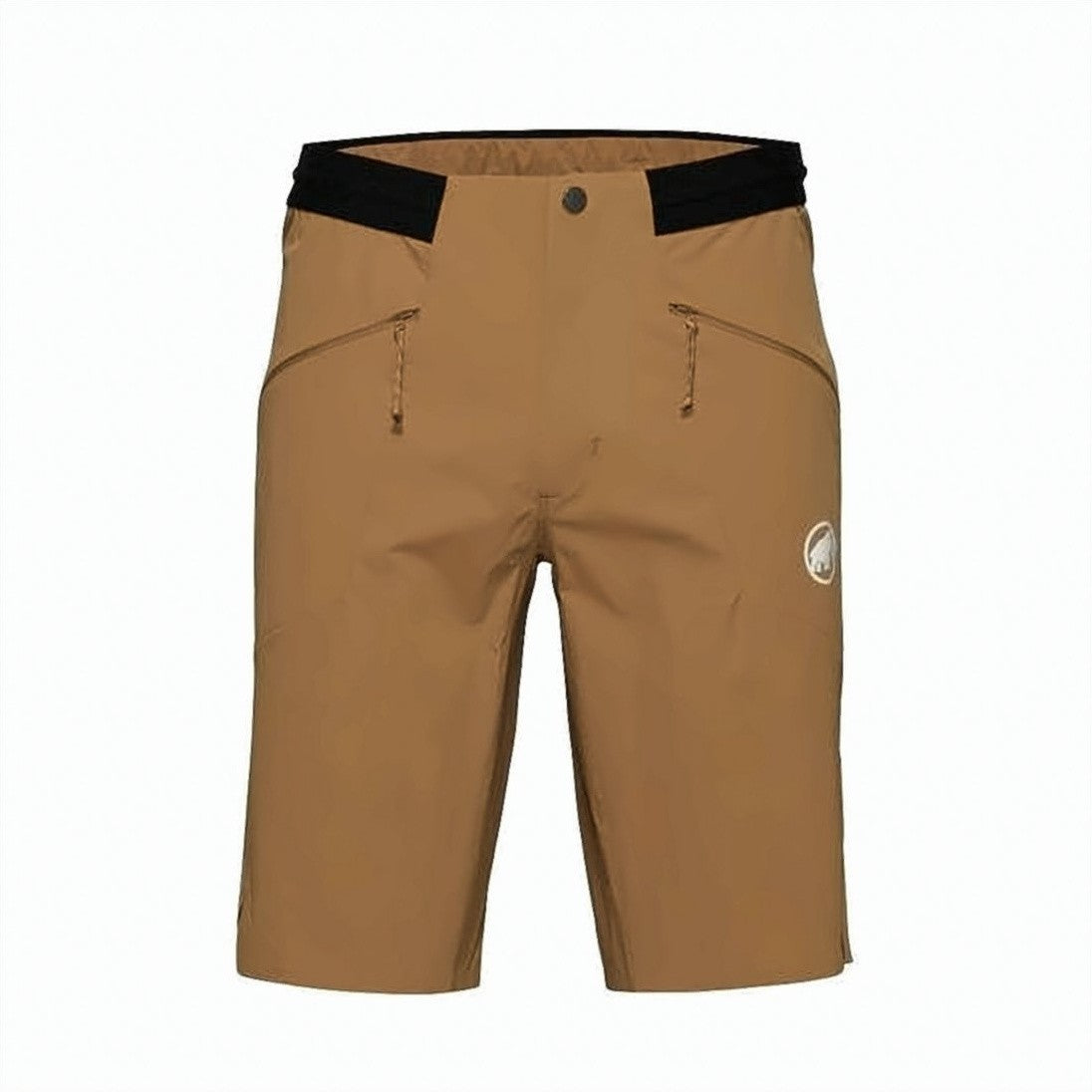 Mammut Brown Shorts With Contrasting Black Waistband Accents