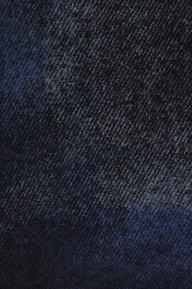 Faliero Sarti Blue Frayed Hem Scarf