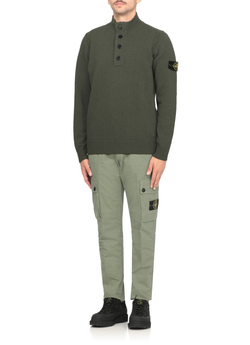 Stone Island High Neck Wool Sweater
