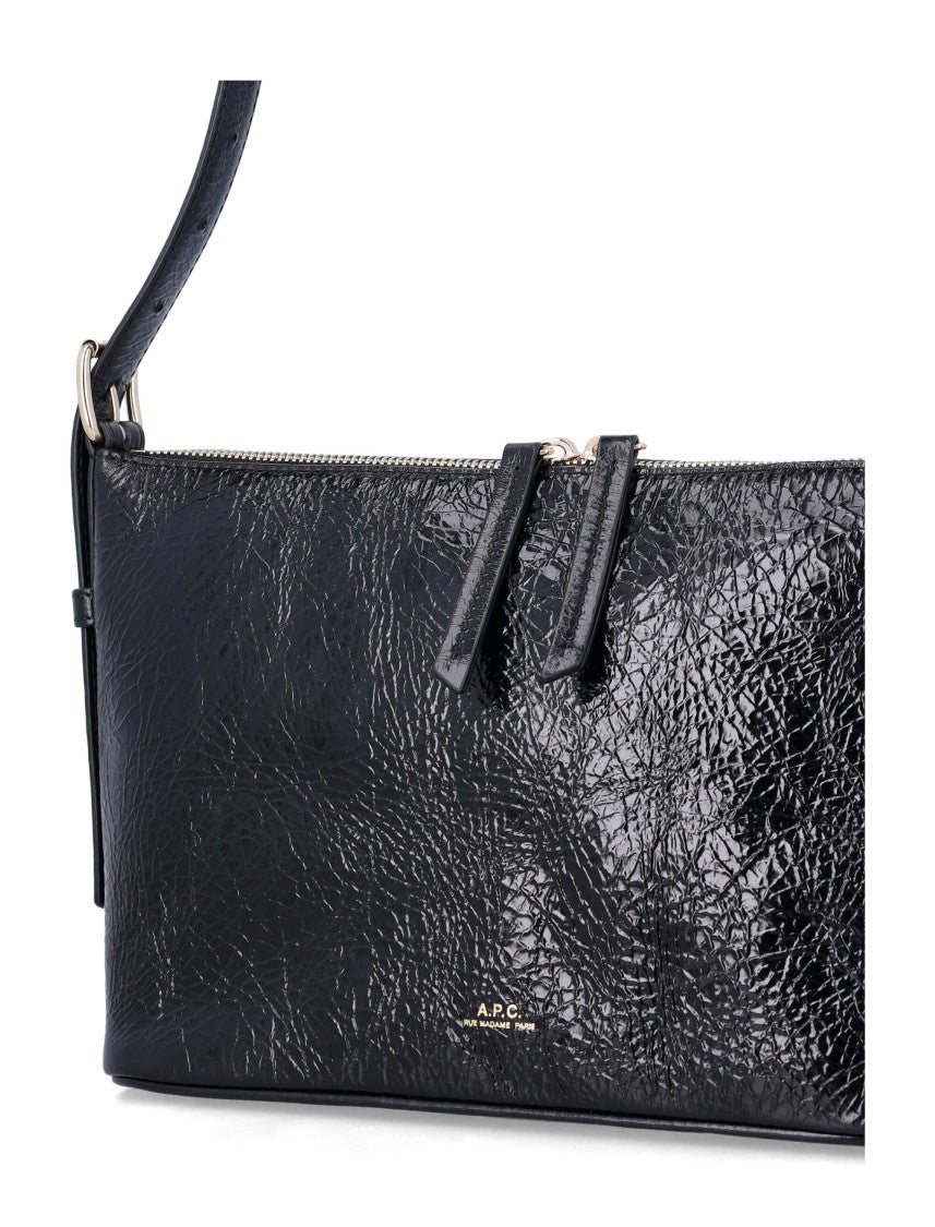 A.P.C. Vera Crinkle Leather Shoulder Bag