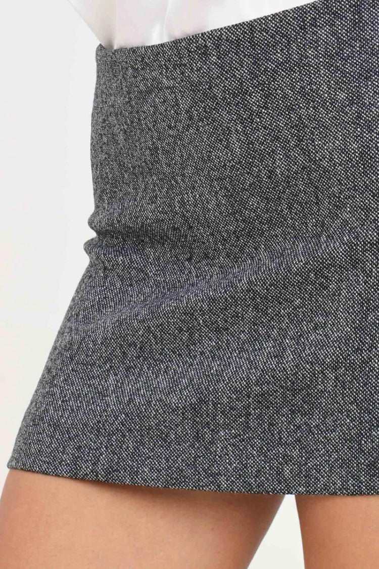 Pinko Black/White Wool Polyester Nylon Elastane Women's Skirt