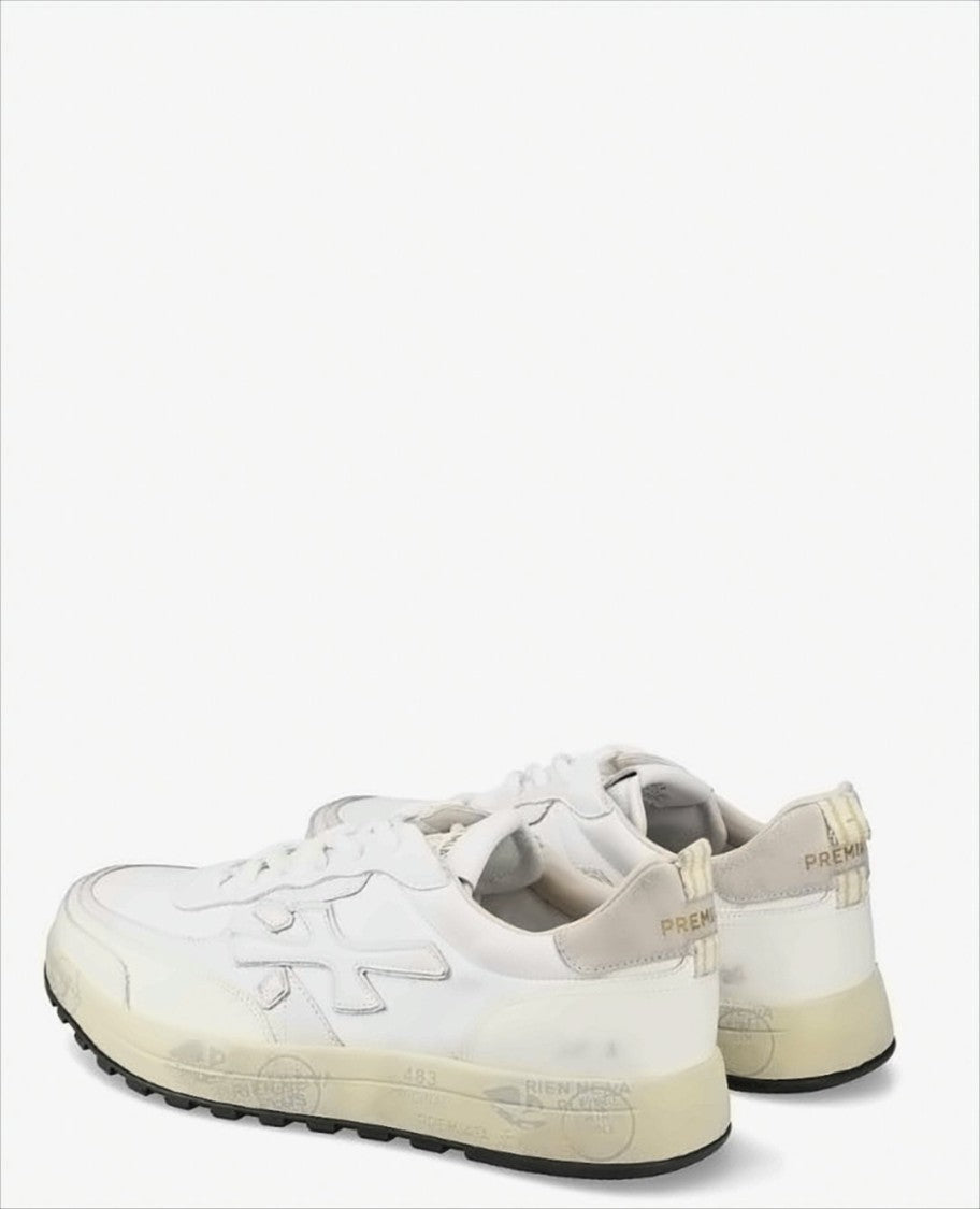 Premiata Vintage Effect Lace-Up Sneakers