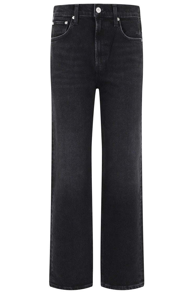 Citizens Of Humanity Black Denim Delfina Five-Pocket Cotton-Blend Jeans