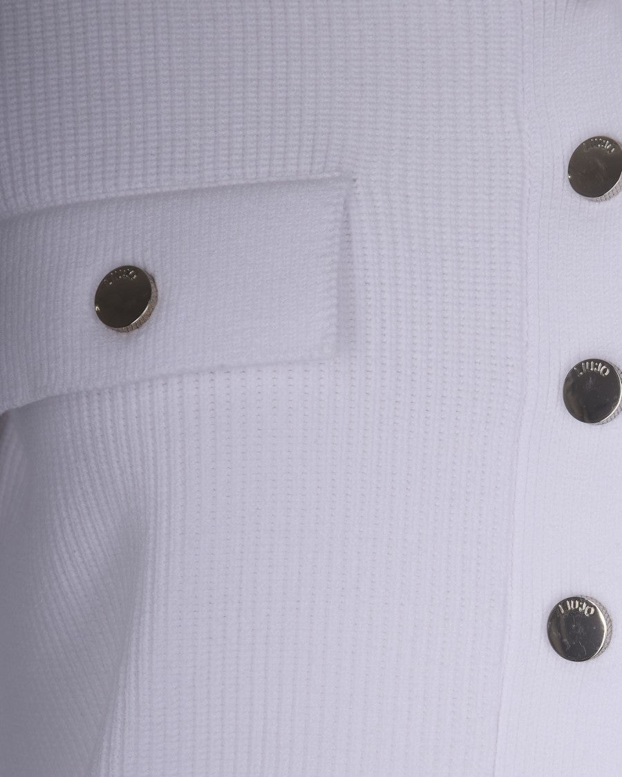 Liu Jo Cream Maxi-Neck Sweater