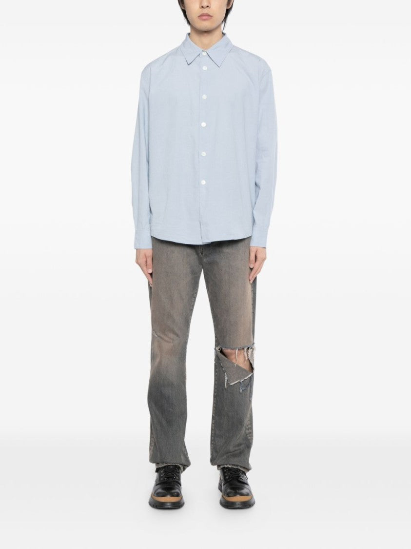 Our Legacy Blue Relaxed Fit Classic Collar Shirt