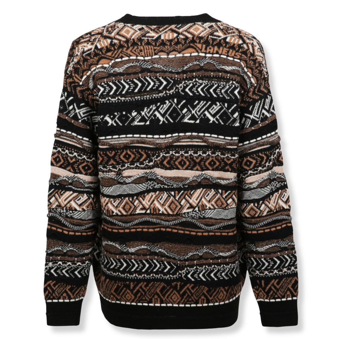 Laneus Camel Knit Cardigan With Classic Button-Down Front