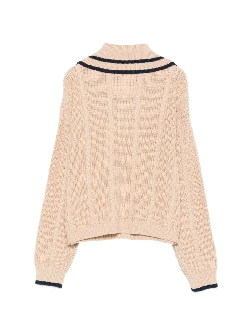 Liu Jo Cream Beige Cable Knit Sweater