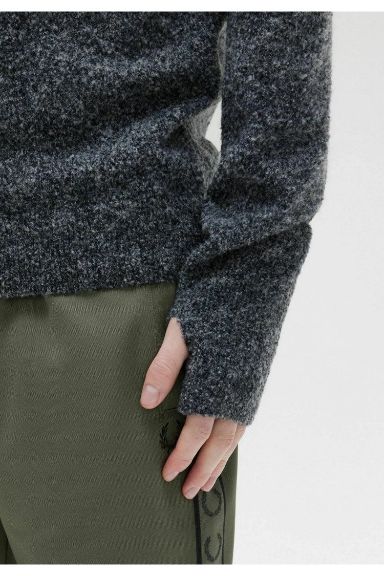 Fred Perry Blue K8553 Polyester-Wool Blend Sweater