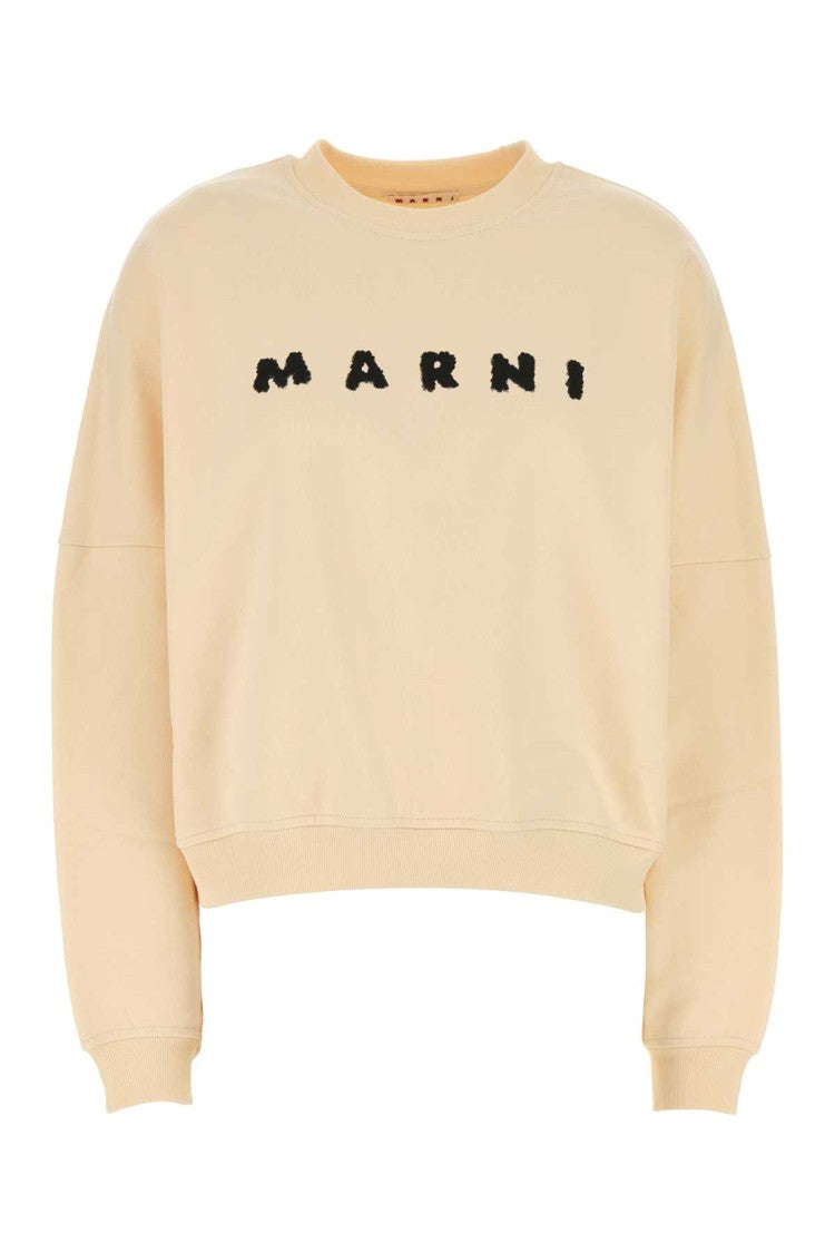 Marni Cream Cotton Oversize Sweatshirt