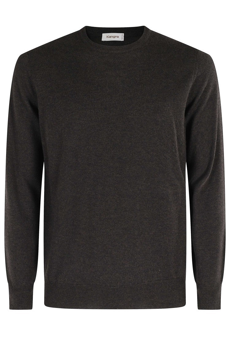 Kangra Ebony Crewneck Wool Sweater
