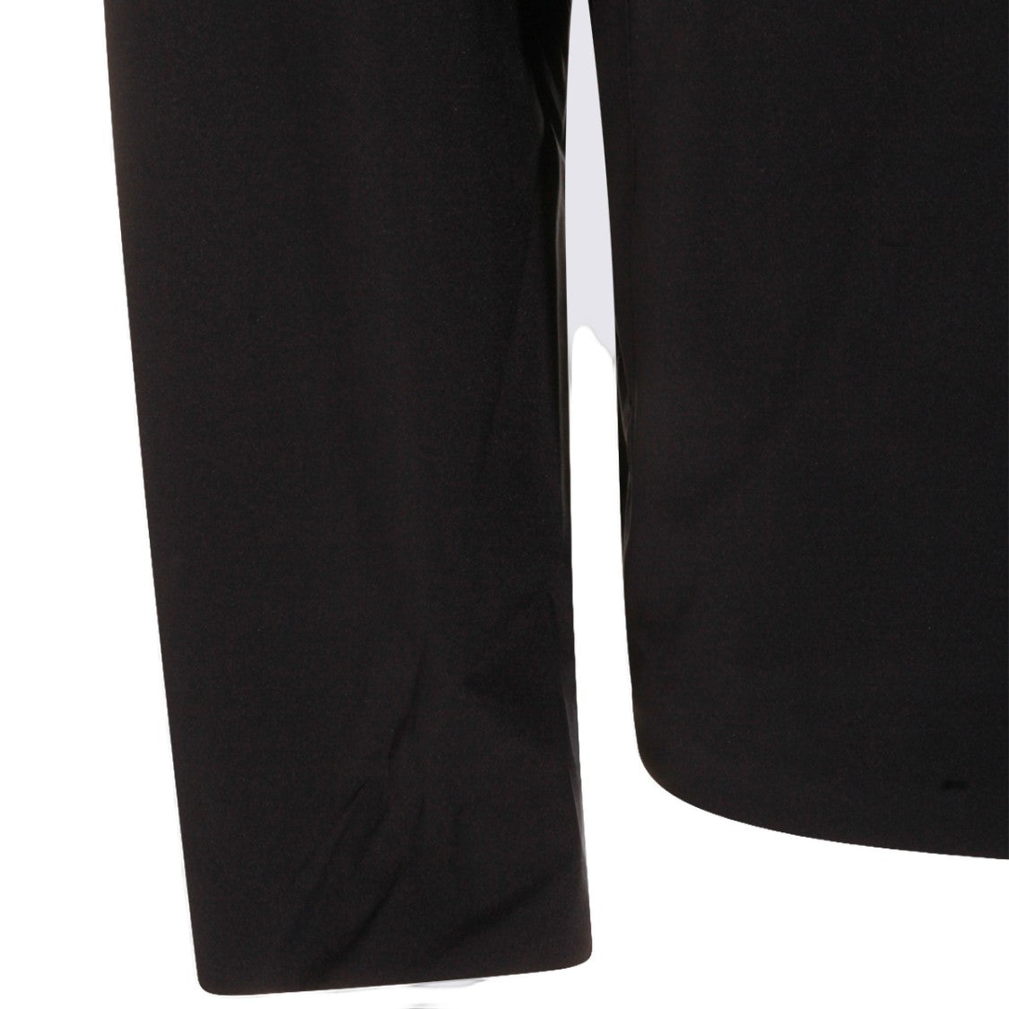 K-Way Minimalist Black Jacket With High Collar And Concealed Closure