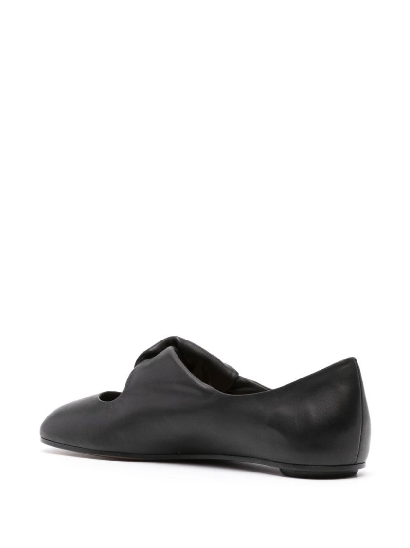 Alexander Mcqueen Twisted Strap Ballet Flats With Moulded Arc Heel