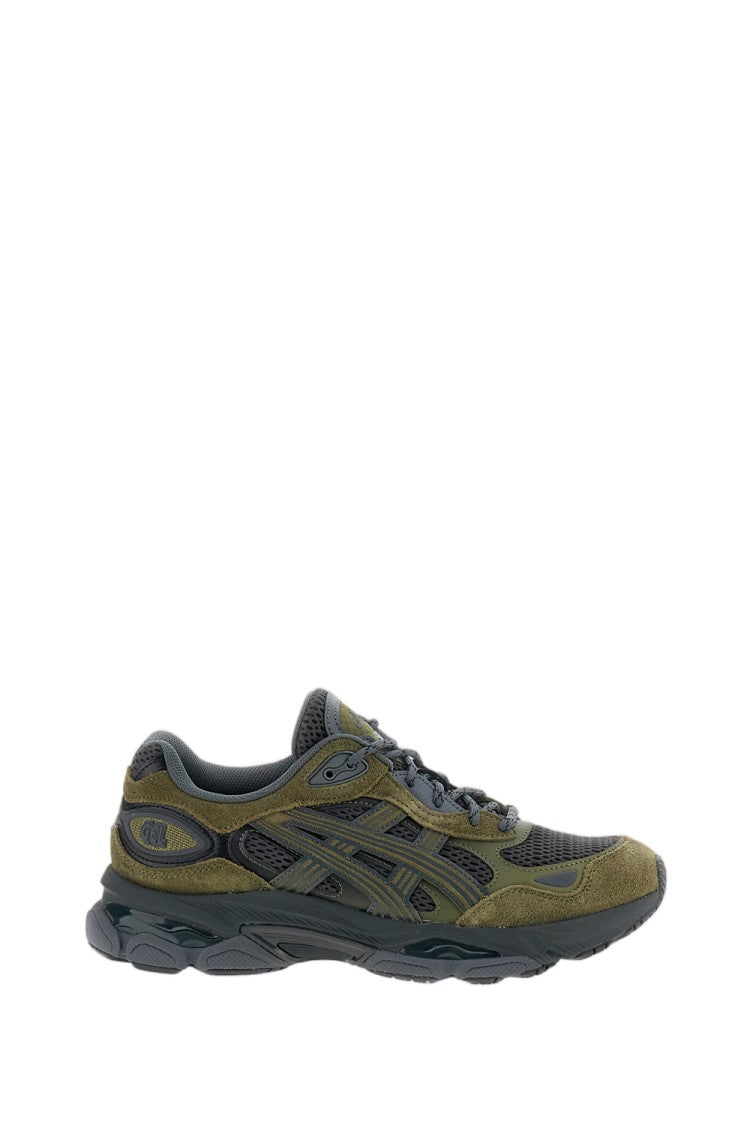 Asics Grey Gel-Nyc 2.0 Suede Mesh Low-Top Sneakers