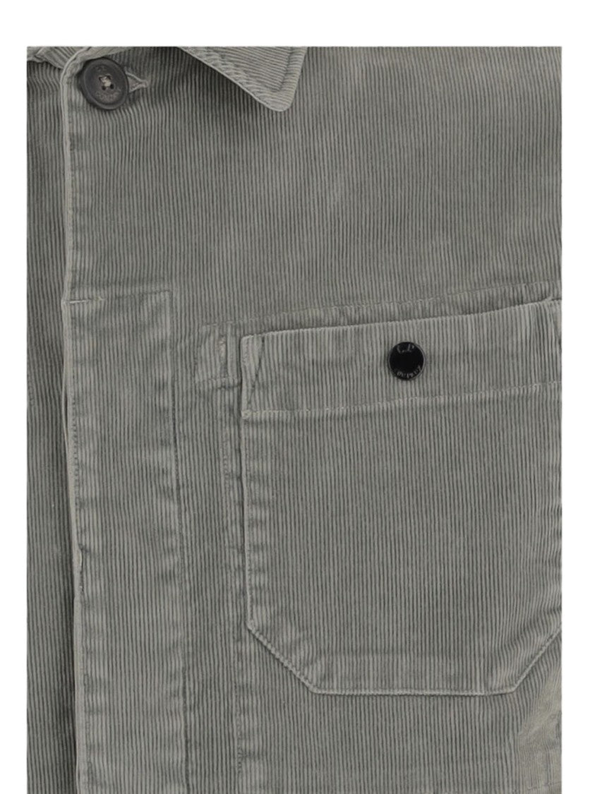 C.P. Company Stretch Corduroy Shirt With Classic Collar And Flap Pockets
