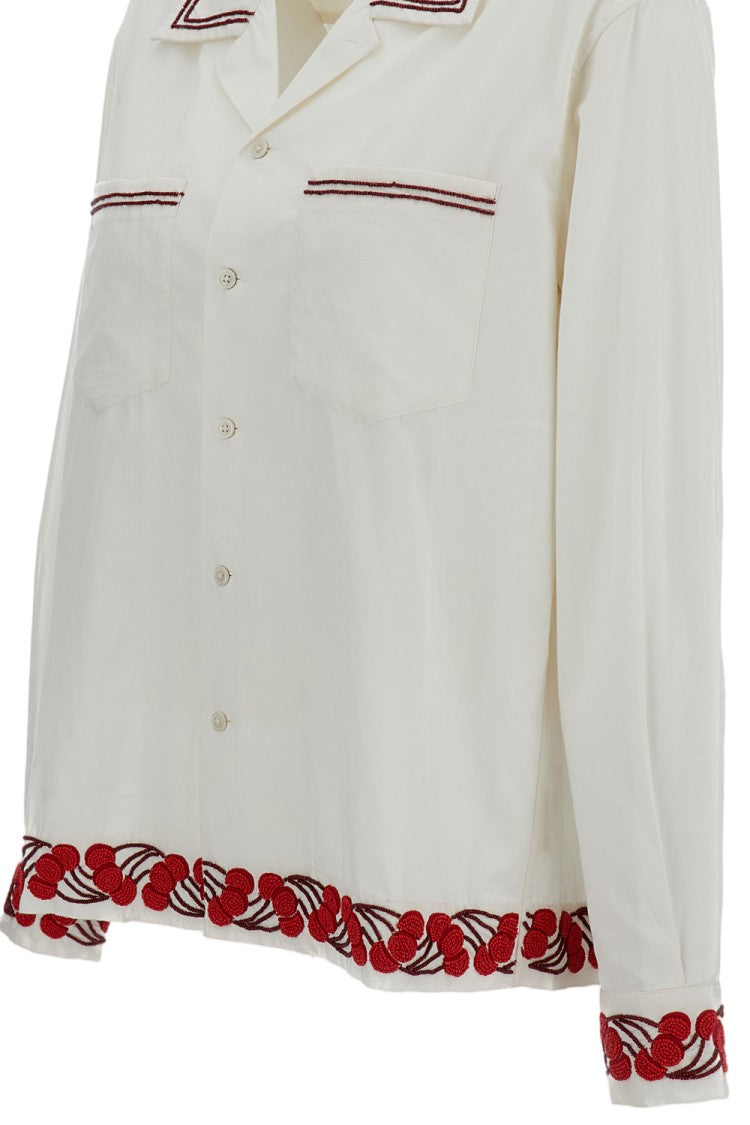 Bode New York Cherry Lane Beaded Shirt