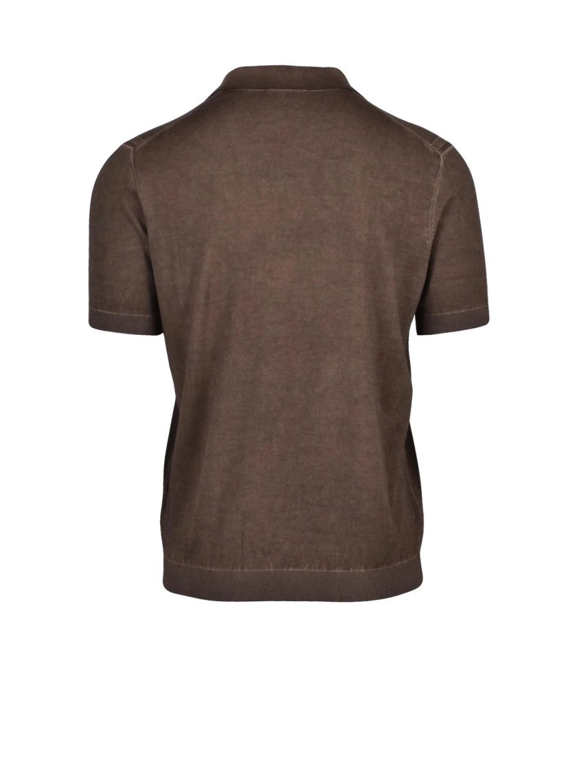 Kangra Brown Cotton Knit Polo