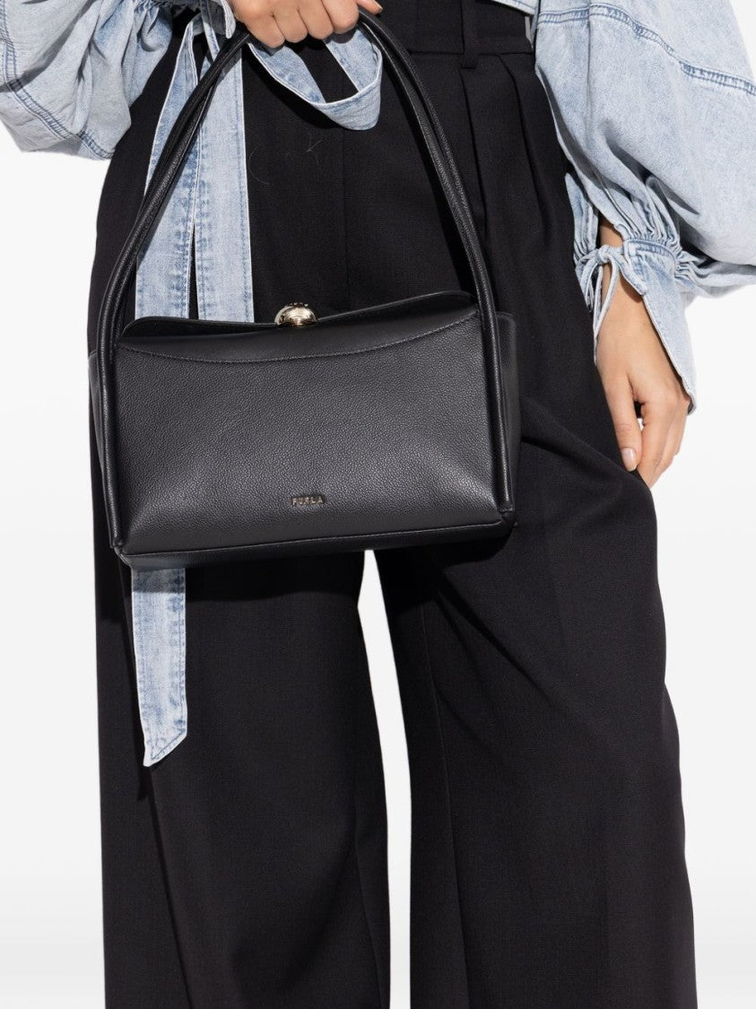 Furla Textured Leather Handbag With Structured Frame