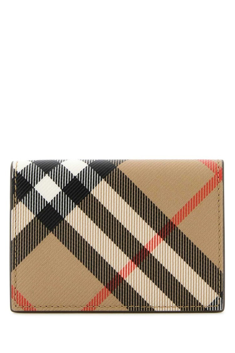 Burberry Compact Minimalist Wallet In Classic Beige Tone