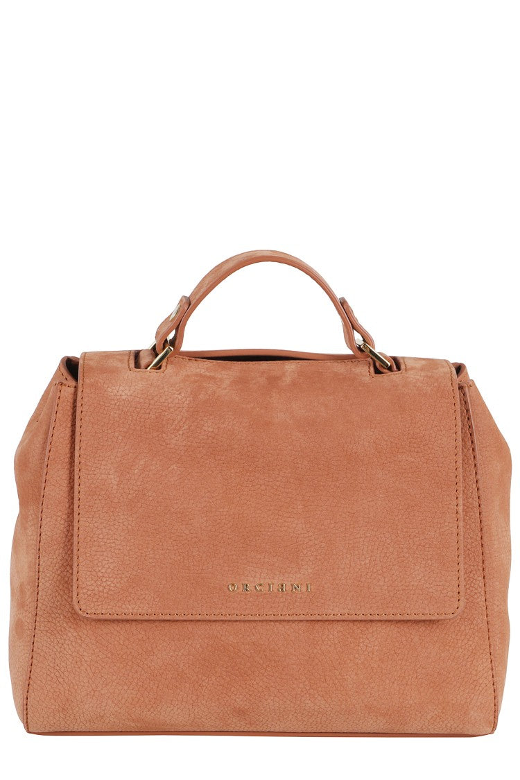 Orciani Siena Earth Leather Shoulder Bag