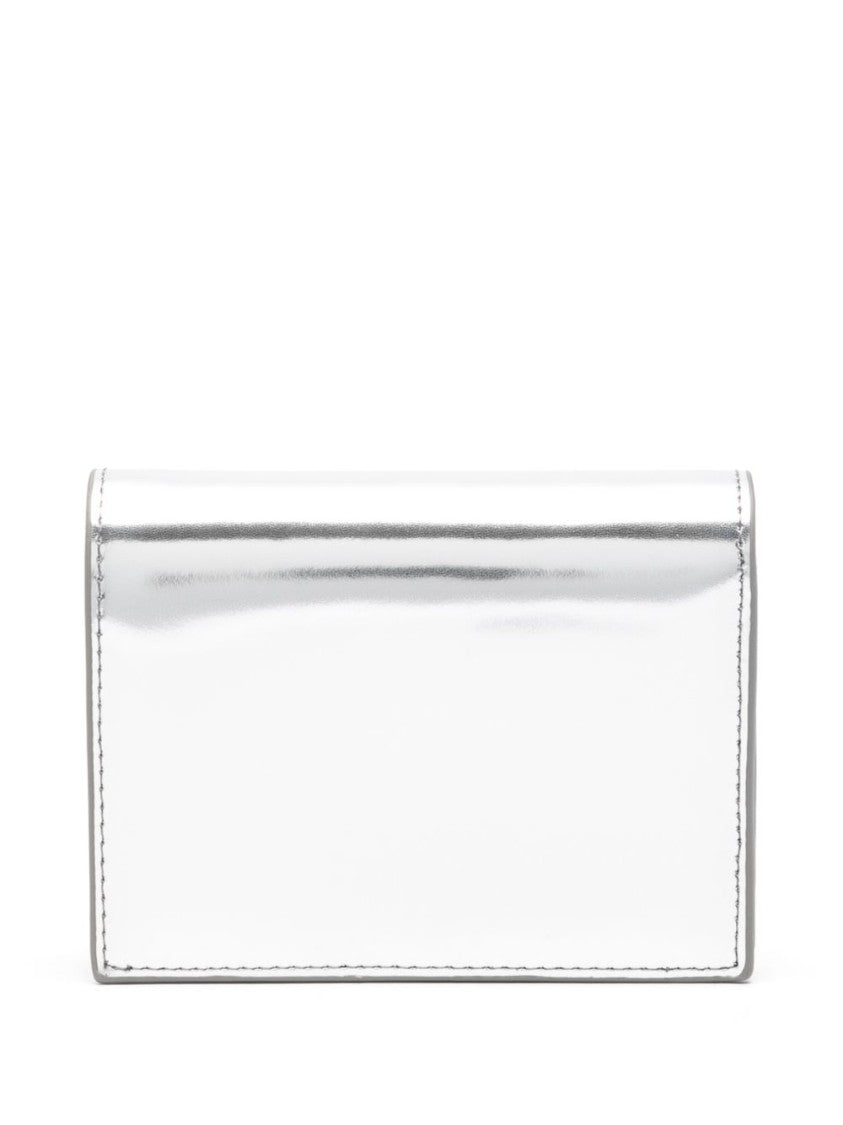 Diesel Silver Bovine Leather Wallet