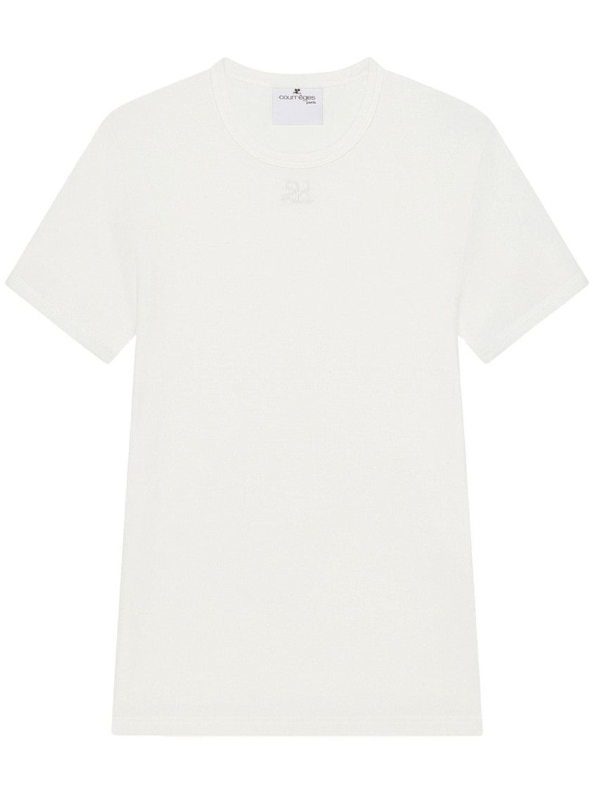 Courrèges Tailored White Cotton T-Shirt