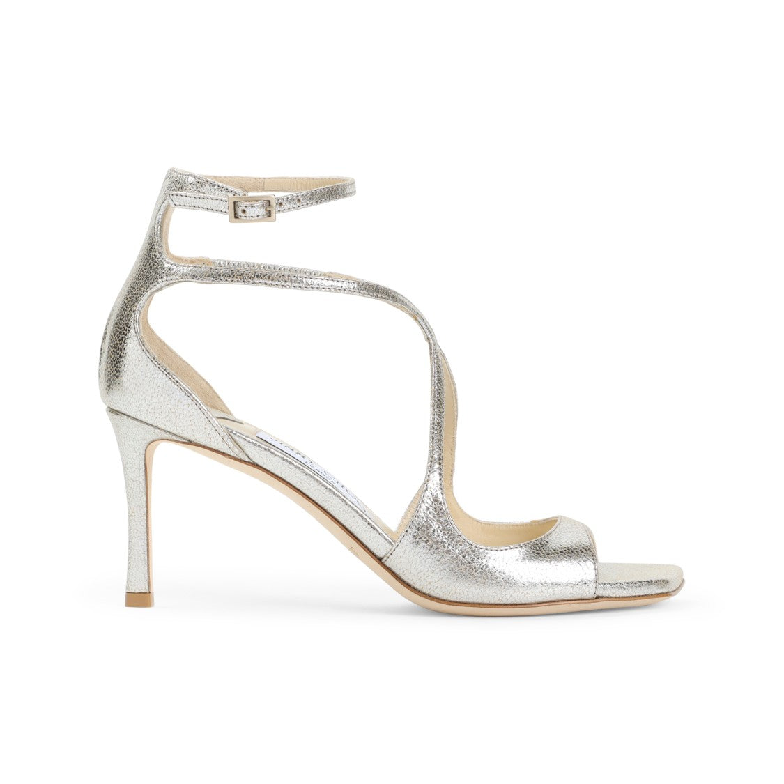 Jimmy Choo Gleaming Open-Toe Sandals With Delicate Ankle Strap