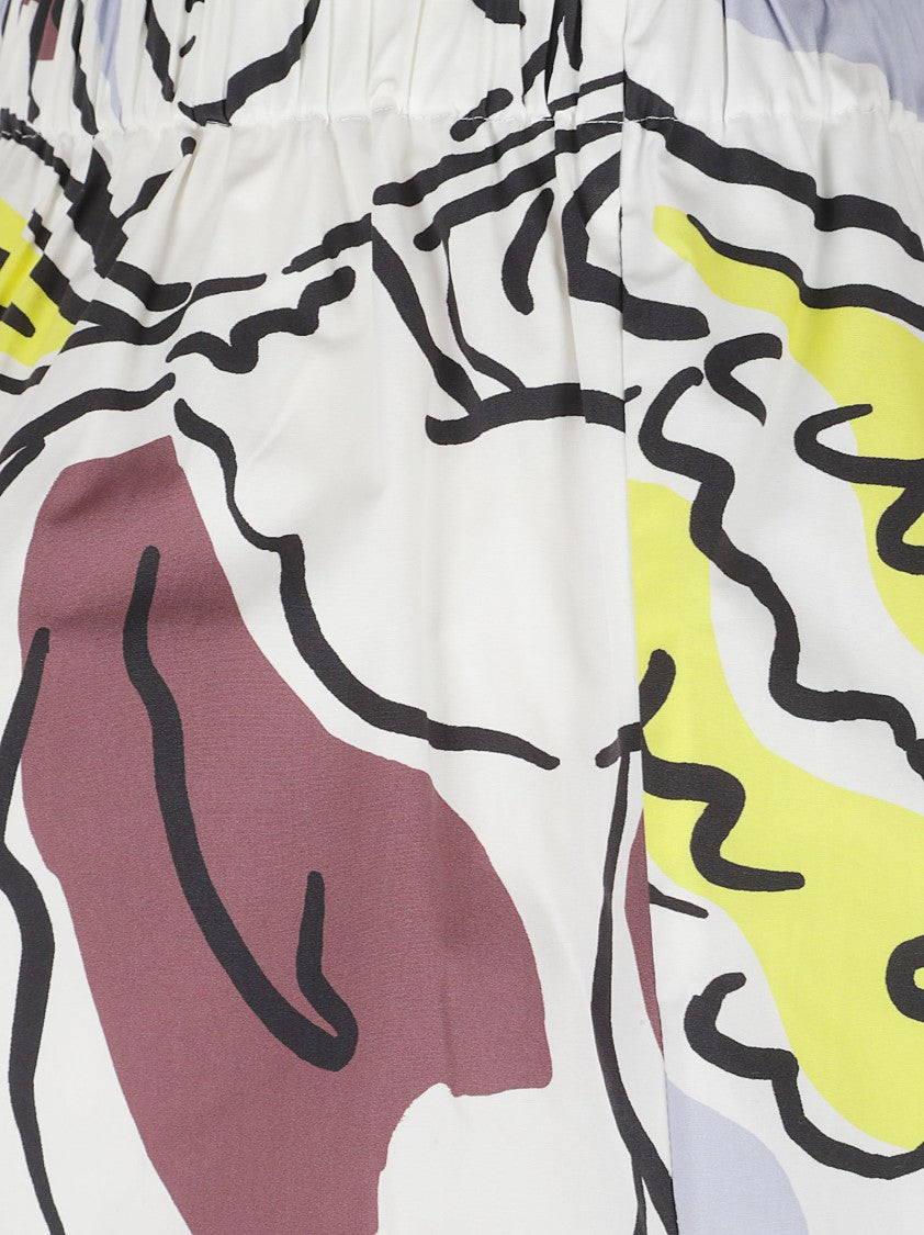 Tory Burch Cherub-Print Cotton Shorts With Relaxed Fit