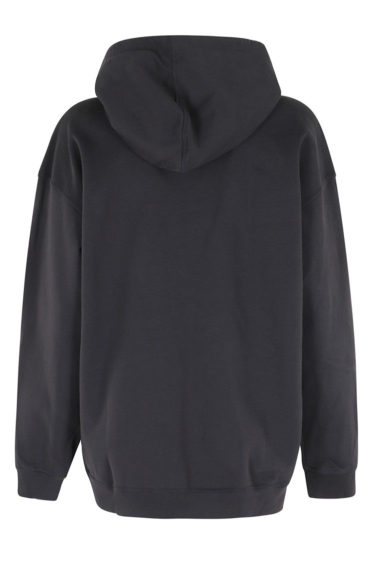 Ganni Black Isoli Hoodie Banana Graphic-Print Cotton Hoodie