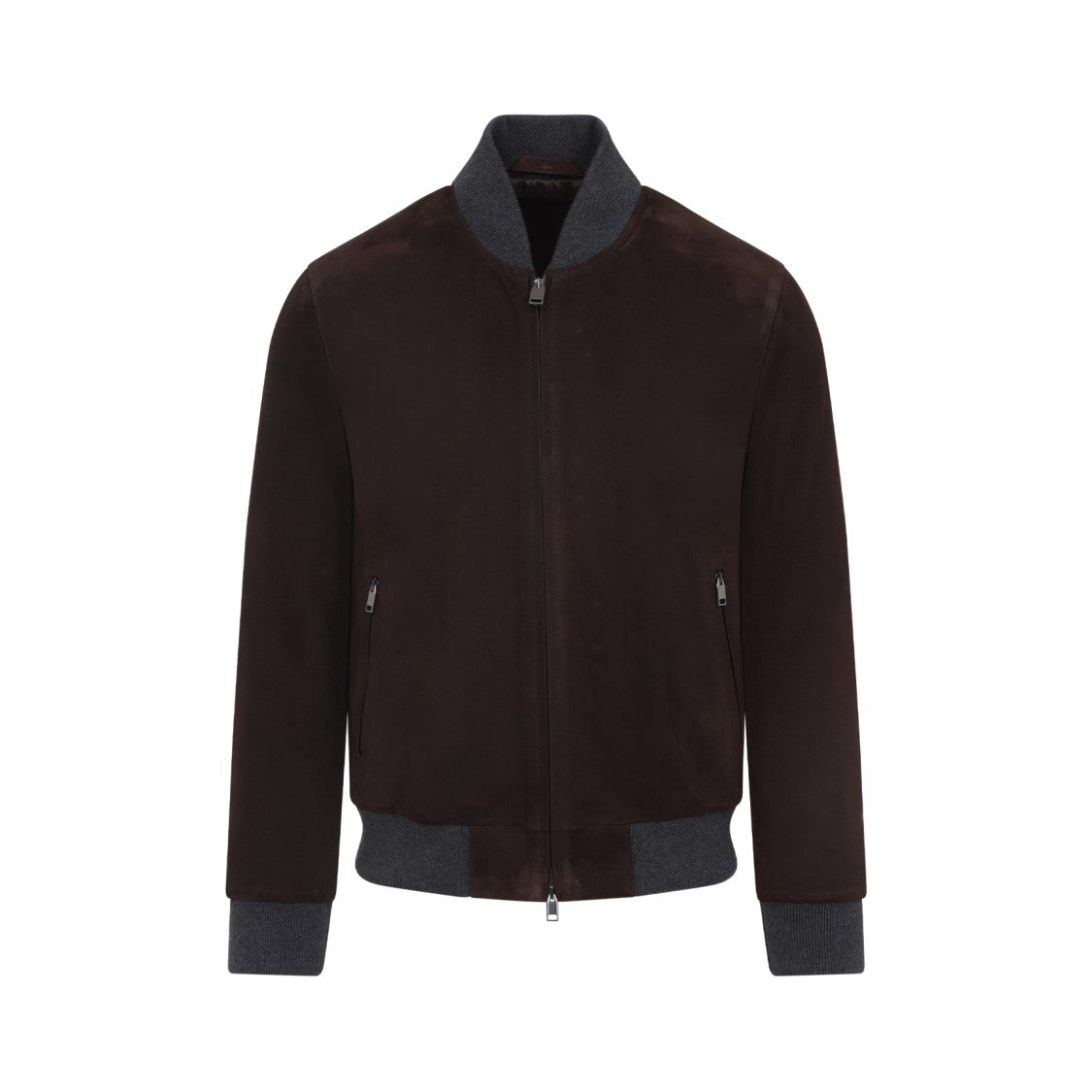 Brioni Dark Brown Classic Bomber Jacket