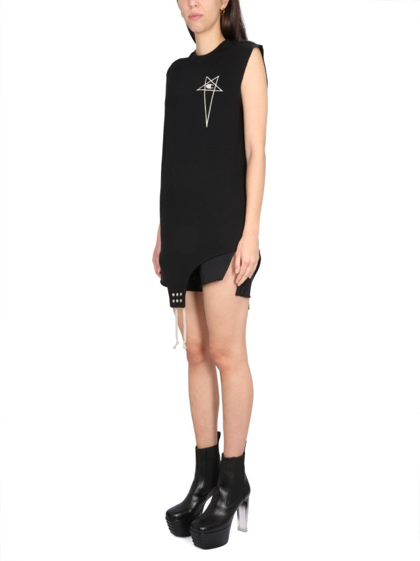 Champion X Rick Owens Sleeveless Curved Hem Bodysuit